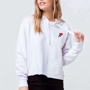 Vans x Leila Hurst cropped hoodie checkerboard rose